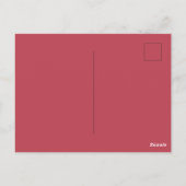 Carte Postale Simple Flocon de Neige Blanc Rouge Fête de Noël (Dos)