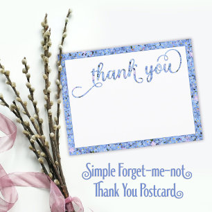 Carte Postale simple Forget-me-not-Merci