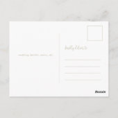 Carte Postale simple Gold Lettering Wedding RSVP C (Dos)
