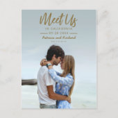 Carte Postale Simple Gold Script Retrouvez-Nous Dans Enregistrer (Devant)