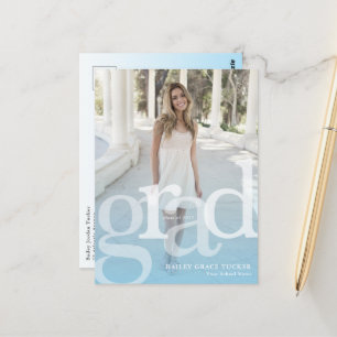 Carte Postale Simple GRAD Bleu clair Superposition N'IMPORTE QUE