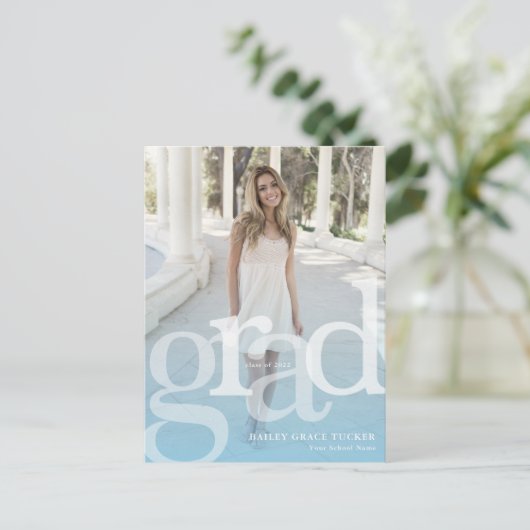 Carte Postale Simple GRAD Bleu clair Superposition N'IMPORTE QUE (Debout devant)