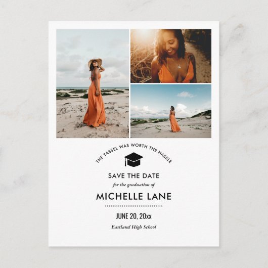 Carte Postale Simple Graduation Enregistrer La Date Grad Photo C (Devant)