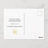 Carte Postale Simple Happy Holidays Snowflake Gold business (Dos)