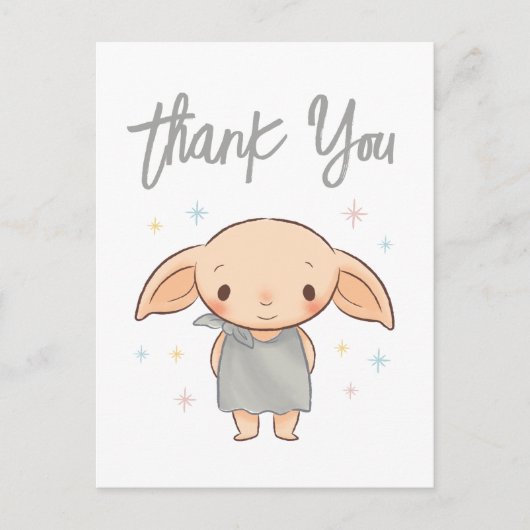 Carte Postale Simple Harry Potter - Baby Shower Dobby Merci (Devant)