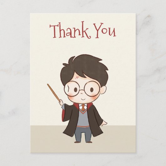 Carte Postale Simple Harry Potter Merci (Devant)