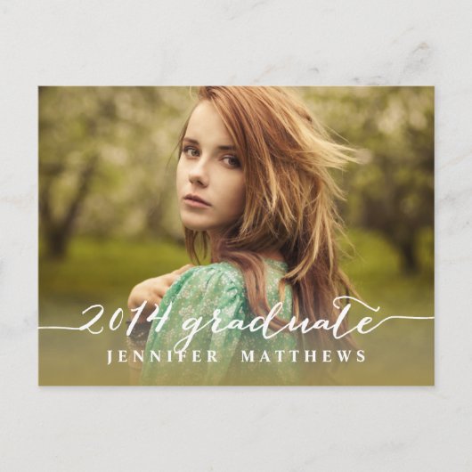 Carte Postale Simple | Invitation de la fête de graduation (Devant)