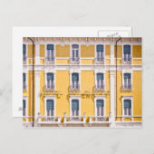 Carte Postale Simple Jaune couleur Motif de Windows (Devant / Derrière)