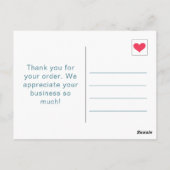 Carte Postale Simple Jaune Et Bleu Votre Texte Merci (Dos)