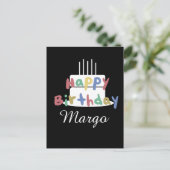 Carte Postale Simple Joyeux Anniversaire main (Debout devant)