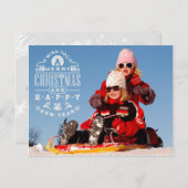 Carte Postale Simple Joyeux Noël et Bonne Année Photo (Devant / Derrière)