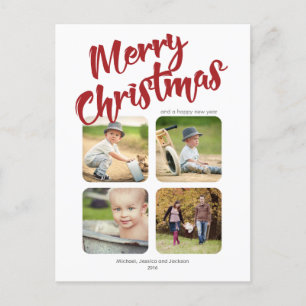 Carte postale simple Joyeux Noël Multi Photo