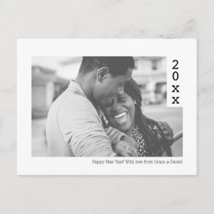 Carte Postale Simple Joyeux Nouvel An Photo Personnalisée