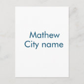 Carte Postale simple lettre initiale monogramme ajouter votre no (Devant)