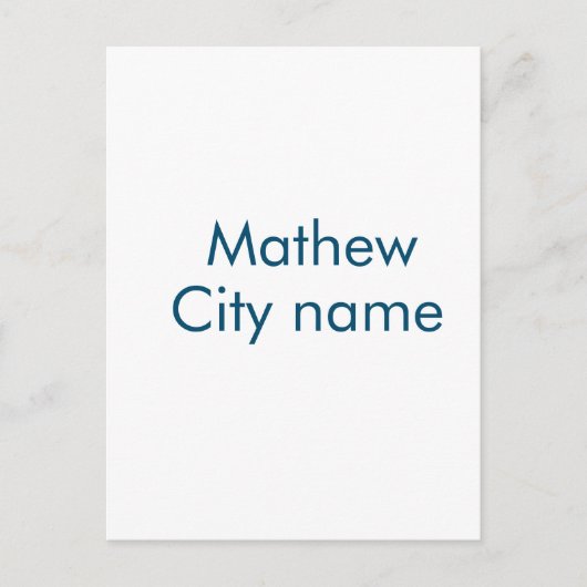 Carte Postale simple lettre initiale monogramme ajouter votre no (Devant)