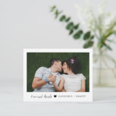 Carte postale simple Mariage doux Merci (Debout devant)