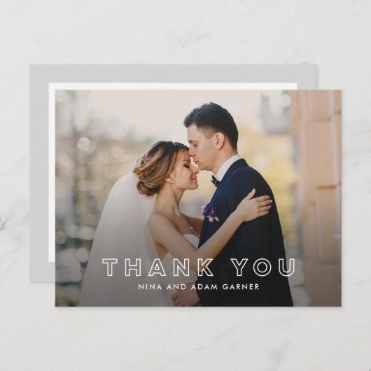 Carte postale simple Mariage en mode Plan (Devant / Derrière)