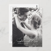 Carte postale simple Mariage Merci (Devant / Derrière)