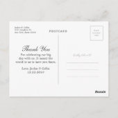 Carte postale simple Mariage Merci (Dos)