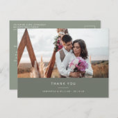 Carte Postale Simple mariage minime merci photo (Devant / Derrière)