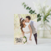 Carte postale simple Mariage vertical Merci élégan (Debout devant)