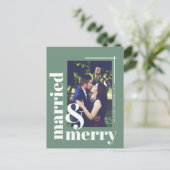 Carte Postale Simple Marié et Joyeux Noël (Debout devant)