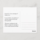 Carte postale simple "MERCI BEAUCOUP" (Dos)