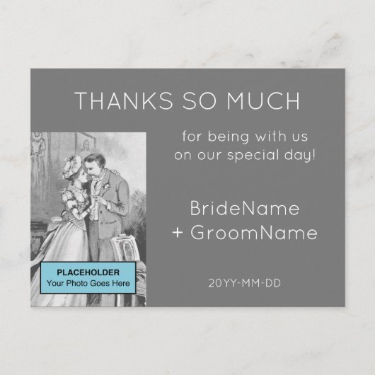 Carte postale simple "MERCI BEAUCOUP" (Devant)