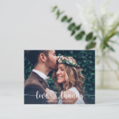 Carte postale simple Merci de mariage élégant (Debout devant)
