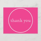 Carte Postale Simple Merci Entreprise Rose  (Devant)