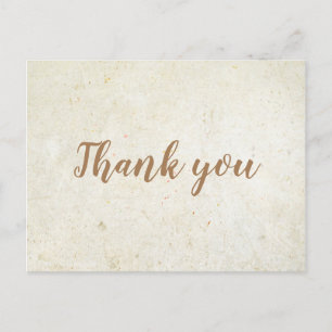 Carte postale Simple Merci Gold Script