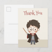Carte Postale Simple Merci Harry Potter (Devant / Derrière)