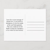 Carte postale simple "Merci pour votre gentillesse (Dos)