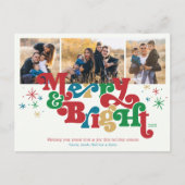 Carte postale simple Merry & Bright Photo Holiday (Devant)
