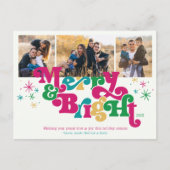 Carte postale simple Merry & Bright Photo Holiday (Devant)