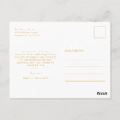 Carte Postale Simple Minimal Arch Photo Gold Script Graduation (Dos)