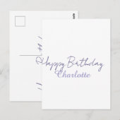 Carte Postale SIMPLE MINIMAL.CUTIE AJOUTEZ LE NOM DE BÉBÉ joyeux (Devant / Derrière)