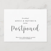 Carte Postale Simple minimal, Faire-part de mariage reporté (Devant)
