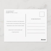 Carte Postale Simple Minimal Graduate Beige 6 Faire-part photo (Dos)