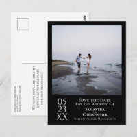Simple minimal Noir Mariage Enregistrer la photo D