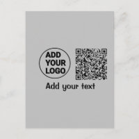 Simple minimal q r code add logo scan code name te