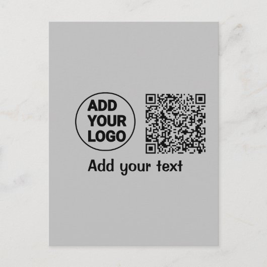 Carte Postale Simple minimal q r code add logo scan code name te (Devant)