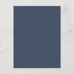 Carte Postale simple minimal solide couleur personnalisé bleu gr