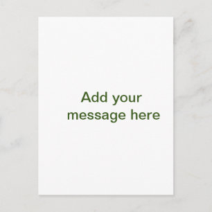 Carte Postale Simple minimal vert ajoutez votre texte nom photo
