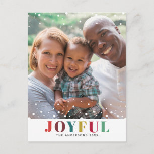Carte Postale Simple minimaliste Technicolor Joyeux Photo