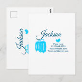 Carte Postale Simple minimum ajouter votre nom texte place ville (Devant / Derrière)