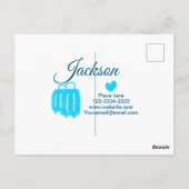 Carte Postale Simple minimum ajouter votre nom texte place ville (Dos)