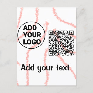 Carte Postale Simple minimum q r code ajouter le logo code d'ana