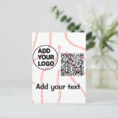 Carte Postale Simple minimum q r code ajouter le logo code d'ana (Debout devant)