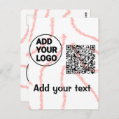 Carte Postale Simple minimum q r code ajouter le logo code d'ana (Devant / Derrière)